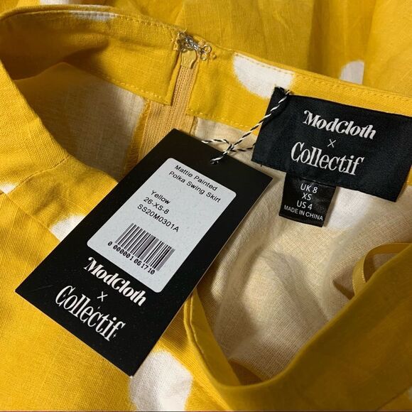 𝅺🆕 Modcloth x Collectif Polka Dot Swing A-line Skirt - Picture 4 of 9